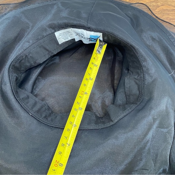 VINTAGE BETMAR NEW YORK BLACK BOW TULLE SHEER DRAMATIC DERBY WOMENS RETRO HAT - Picture 13 of 13